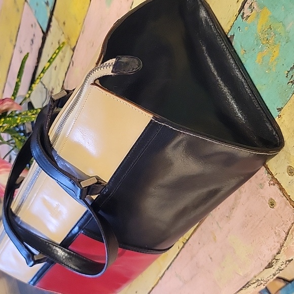 KATE SPADE VINTAGE Colorblock Leather Handbag - Picture 2 of 9